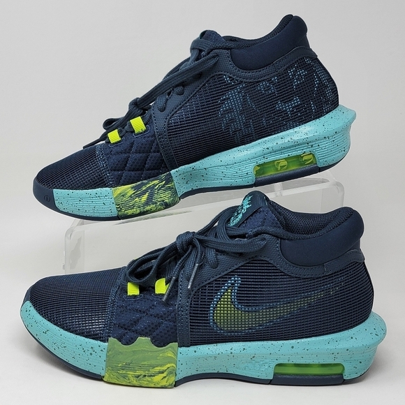 Nike LeBron Witness 8 Armory Navy Green Frost Shoes Men's Size 6 FB2239-402 New - Picture 3 of 11